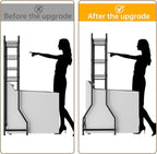 Golpart Over Washer and Dryer Shelves,Heavy Duty Laundry Room Storage Organization Clothes Drying Rack,5 Tier Adjustable Height Wire Shelving and Wire Basket with Hanger Rod&Hook,Space Saving Shelf | Heavy Duty, Clothes Drying Rack, Adjustable Height, ...
