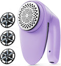 POPCHOSE Fabric Shaver, Rechargeable Lint Remover Defuzzer Sweater Shaver, Fuzz Remover for Clothes, Sweater, Furniture, Couch, Cashmere(Two 6-Leaf Blades Extra, Electrostatic Brush)…