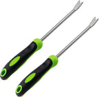 2 Pcs Dandelion Weeder Puller Tool with Soft Handle, Stainless Steel Garden Weed Remover Tool Weed Puller Tool Garden Weeder for Lawn Farmland Transplant Gardening Plant Tool