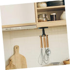 Milisten 3pcs Rotatable Kitchen Utensil Hooks Wall Mounted Plastic Hanger Set Space Saving Hanging Utensil Holder for Kitchen Organization