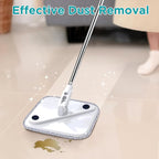 4 Pack 8.6" Square Microfiber Mop Pads Refills, Machine Washable, Highly Absorbent, Compatible with for True & Tidy Spin Mop and Most Square Spin Mops & Bucket