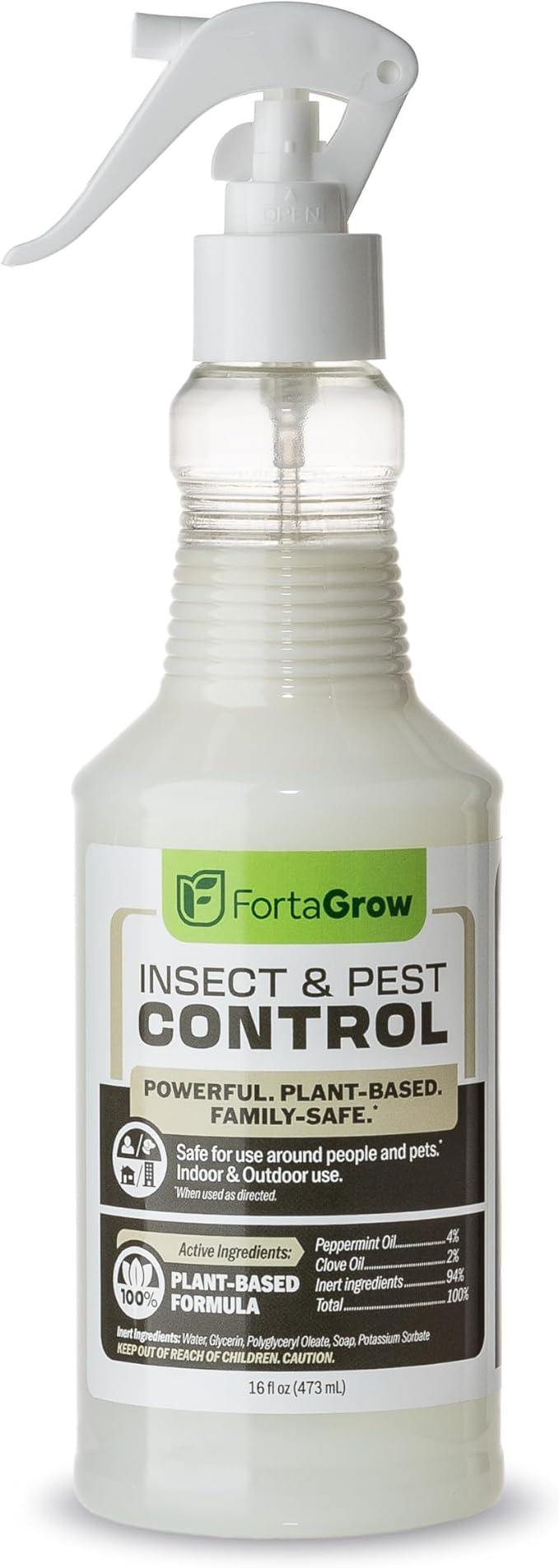 Insect & Pest Control Spray – Extra-Strength Peppermint & Clove Oil Formula – Kills & Repels Spiders, Ants, Gnats, Roaches & More – Family-Safe – Indoor & Outdoor – 16oz