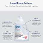 The Clean People Liquid Fabric Softener - Softens & Removes Static Cling - Vegan (50 Fl Oz, Spring)