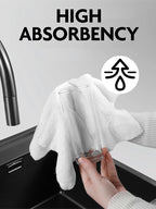 Fantasticlean Microfiber Cleaning Cloth Roll -75 Pack, Tear Away Microfiber Towels, 12" x 12", Reusable, Washable, Scratch Free, Ultra Absorbent Dishcloth for All-Around Cleaning Supplies (White)