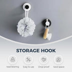 Suction Cup Hooks for Wreaths on Glass, 2025 New No Drill Suction Cup Hooks for Shower, Wreath Hanger Holder for Front Door, Upgraded Towel Hooks for Window Bathroom Mirrors (4, Black)