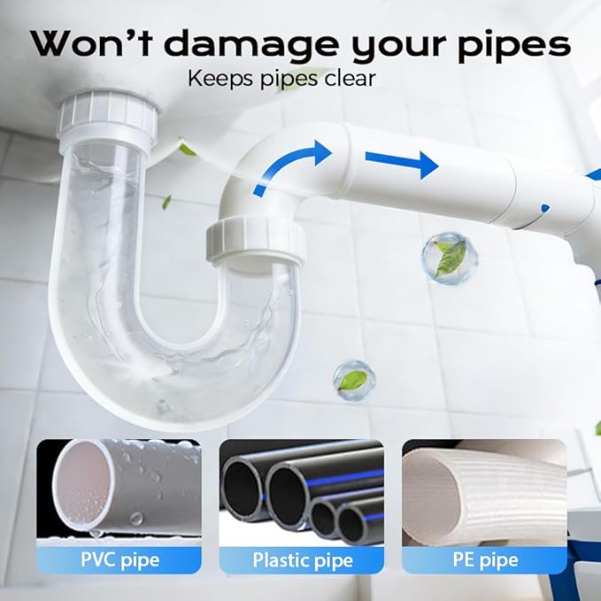 2026 New Sink and Drain Cleaner, Upgraded Kitchen Drain Cleaner, Multi Functional Clog Remover for Home Use, Professional Shower Drains Cleaning for Bathroom (1)