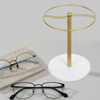 VICASKY Sunglasses Display Rack with Metal Frame and Pine Wood Base, Glasses Organizer Stand for Eyewear Storage and Desktop Display at Home Or Office