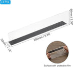 PATIKIL 4 Pack Shelf Dividers for Closet Organization, 9.9x1.2x2.4 Acrylic Magnetic Closets Separator Kitchen Cabinet Shelves Under Bed Blocker for Bedroom Kitchen Office, Clear