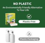 YUCO Dishwasher Detergent Sheets 100 Loads, Liquid-Free Dish Soap Cleaner Strips Eco-Friendly No Plastic Dishwasher Pods Detergent, Use in Dishwasher or Sink, Leaving Dishes Sparkling Clean (Lemon)