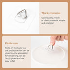 Bilillo 40 Pack Invisible Adhesive Wall Plate Hangers, 2.3 Inch Plastic Plate Holders for Decorative Plates, Photo Frames, and Wall Art Display