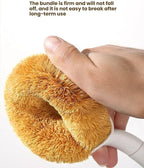 Natural Coconut Fiber Pot Scrubber with Handle – Multi-Surface Cleaning Brush for Pots, Pans, Stovetops, Kitchen Surfaces – Eco-Friendly Dishwashing Brush
