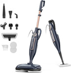 DEVOAC VM6 Scrubbing Steam Mop with Rotating Mop Pads, 10 in 1 Steam Mop, Lightweight Spin Mop & 3 Steam Modes for Hard Floor Laminate Marble Floors