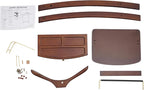 Valet Stand with Drawer and Top Tray, Wood Mens Suit Valet Stand with Wood Base, Freestanding Clothes Valet Stand with Hanger, Storage Organizer for Entryway Office Living Room (A, Walnut Color)