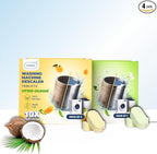 Washing Machine Descaler Tablets | Eco-Friendly & Non-Toxic Plant-Based Descaling Formula | 10X Deep Cleaning | Protects Drum & Removes Limescale | Assorted - Pack of 4