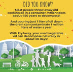 FryAway® Pan Fry Cooking Oil Solidifier Powder, 4 Packets, Solidifies Up to 8 Cups, Plant-Based Grease Solidifier for Easy Fryer Oil Disposal, Kitchen Grease Cleanup, As Seen on Shark Tank, Made in US