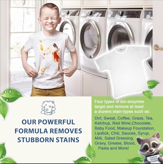 MorningRain Eco Laundry Detergent Sheets - Ingredients from Finland, Unscented, Bio-Enzyme Formula, Power Clean, 5 Sheets (Up to 10 Loads) - Non-Toxic, Preservative-Free, Skin Safe, Designed in USA