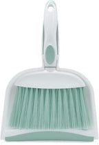 Broom Dustpan Brush Small Dust pan: Small Broom and Dustpan Set Mini Dust pan and Brush Set for Desk, Home, Camping Tent (Light Green)