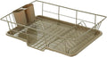 Space-Saving 3-Piece Dish Drainer Rack Set: Efficient Kitchen Organizer for Quick Drying and Storage - Includes Cutlery Holder and Drainboard - Maximize Countertop Space, Sage Green