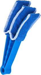 Blind Cleaner Duster Tool, Fan Blade Cleaner, Air Duct Cleaning Tools, Blue Window Blinds Cleaner with Microfiber Sleeve for Fans, Window Blinds, Vents, Shutters…(4 Pack -Superio)