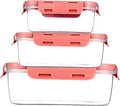 Food Storage Containers with Airtight Lids - Plastic Meal Prep Containers - Lunch Containers, Microwave, Dishwasher,and Freezer Safe (Pink)