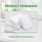 Magic Melamine Sponge Eraser, GRS Certified 12 Pack Magic Cleaning Erasers in Bulk, No Scratch & Super Absorbent, Multi-Functional Melamine Foam Sponges for Bathroom Window Shoes Kitchen