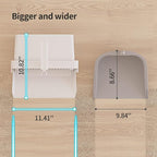 CQT Broom and Dustpan Set with Handle, Brush and Dustpan Set for Home Kitchen Cleaner Floor Sweeping Upright Stand Up Dust pan Cleans Combo (White)