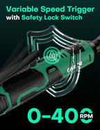 KIMO Cordless Electric Ratchet Wrench Set, 40Ft-lbs, 400RPM, 12V Cordless Ratchet Wrench 3/8" w/ 60-Min Charger, 7Sockets, 1/4" Adapter, Forward/Reverse Switch, 2.0Ah Battery, Variable Speed Trigger