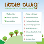 Little Twig Plant Based Concentrated Multi-Surface and Floor Cleaner with Eco-Friendly Ingredients & No Toxic Residue, Child & Pet Safe, Unscented, 32 Fluid Oz (LTWG-FCFF32-06) (Pack of 2)