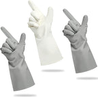 Cleanbear Reusable Dish Washing Rubber Glove Set of 3, Household Cleaning Gloves for Washing