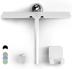 GÜTEWERK Shower Squeegee for Glass Doors, Silicone Window Squeegee, Bathroom and Glass Cleaning - White - 11 Inch