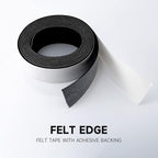 FOSHIO Micro Fiber Felt for Squeegee Edge Wrapping 2 Meters Length - Black Felt to Cover The Edges of Hard Card Squeegees