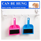 WishLotus Mini Dustpan and Brush Set, Portable Exquisite Pet Waste Cleaning Kit, Hamster Sand Scooper Cage Cleaning Tool for Small Pets Guinea Pigs Hedgehogs Hamsters Chinchillas Rabbits (Dark Blue)