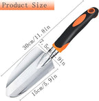 Garden Shovel Garden Hand Trowel, Heavy Duty Gardening Hand Tools with Ergonomic Handle, Rust Resistant Small Garden Spade for Diligent Farmer Soil Excavation, Planting and Transplanting (Orange)