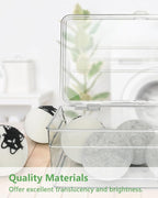 Dryer Sheet Holder - Dryer Ball Holder, Dryer Sheet Dispenser, Acrylic Dryer Sheet Holder Container with Lid, Bathroom Storage Containers for Laundry Pods, Clips, Dryer Balls and Sheets (No Balls)