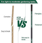 VNIMTI Heavy Duty Gardening Shovel, 56 Inch Round Blade with Fiberglass Handle (Green)