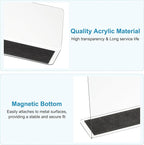 PATIKIL 4 Pack Shelf Dividers for Closet Organization, 9.9x1.2x2.4 Acrylic Magnetic Closets Separator Kitchen Cabinet Shelves Under Bed Blocker for Bedroom Kitchen Office, Clear