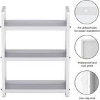 HNRLOY Bathroom Counter Organizer,Bathroom Countertop Organizer,Counter Shelf,Countertop Storage,Organization and Storage,Makeup Shelf,Sink Caddy(Grey 3 Tier)