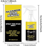 2PCS Power Spray, Multi Purpose Stain Remover, Multi Purpose Cleaning Spray, All Purpose Cleaner Spray for Kitchen, Bathroom, Floors, Car
