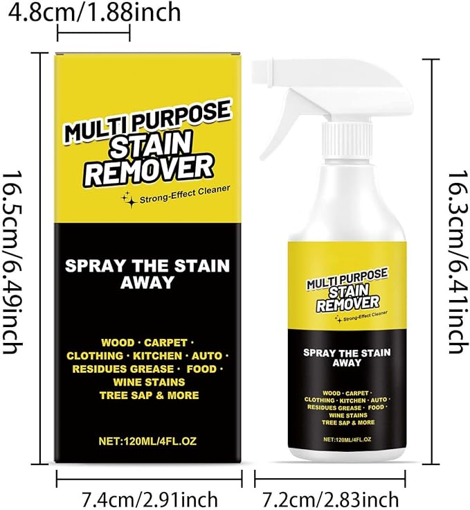 2PCS Power Spray, Multi Purpose Stain Remover, Multi Purpose Cleaning Spray, All Purpose Cleaner Spray for Kitchen, Bathroom, Floors, Car