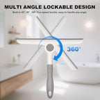 Window Squeegee for Glass Doors，All-Purpose 9.7” Window Cleaning Squeegee, Handheld for Windows, Car Windshields & More，Grey (9.7" Window Squeegee)