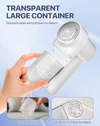 Lint Remover Rechargeable Fabric Shaver : 3-Speeds Sweater Shaver with LED Display & LED Light,3 Extra Blades, Type-C Cable, Lint Remover for Clothes & Furniture, Birthday Gifts for Women