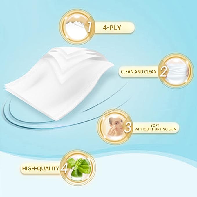 Toilet Paper, Facial Tissue, Napkin, Disposable Tissues for Bathroom, Home, Car, office, 10 Rollers, 4-Ply