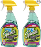 Sparkle Glass & Window Cleaner Spray, VOC-Free Eco Formula, Streak-Free Finish for Windows & Mirrors, 33.8 fl oz (Pack of 2)