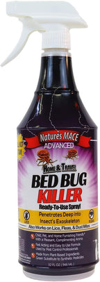 Nature’s MACE Bed Bug Killer 32 oz, Kill BedBugs Treatment, Mites, Eggs, Easy, Do-It-Yourself, Professional Bed Bug Spray, at-Home Solution, Mattress, Non-Toxic, Child & Pet Safe, Stain & Odor Free