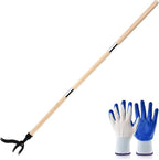 Weed Puller Tool, Stand Up Heavy Duty Weed Remover Tool with Long Handle 46-inch & 4-Claw Steel Head, Gardening Hand Weeding Tool for Lawn Without Bending, Pulling, or Kneeling