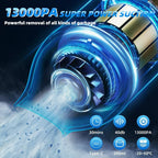 PATO Cordless Handheld Vacuum Cleaner, Mini Car Vacuum with Powerful Suction, 1800mAh high-Capacity batteryPortable Dust Collector Glossy White.