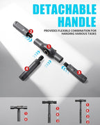 VMAN Ratchet Screwdriver Set, 24 in 1 magnetic Screwdriver sets, S2 Steel Bits, DIY Combination Flexible Shaft, Suitable for Furniture Assembly, Precision Electrical Appliance Repair, Bicycle Tools