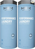HEX Performance Laundry Detergent, Crisp, 100 Loads (Pack of 2) - Designed for Activewear, Eco-Friendly, Concentrated Formula