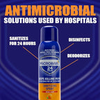 MICROBAN Sanitizing Spray, 15 oz., 2 Pack, Citrus, Disinfects, Sanitizes, Eliminates Odors, and Keeps Killing 99.9% of Bacteria on Hard, Non-Porous Surfaces in Your Home for up to 24 Hours
