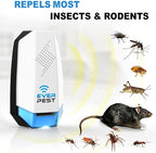 Ultrasonic Pest Control Repeller (2-Pack) Plug in Flea Rat Roach Mosquito Cockroaches Rodent Spider Scorpion Fruit Fly Insect Indoor Plug Repellent [office_product]